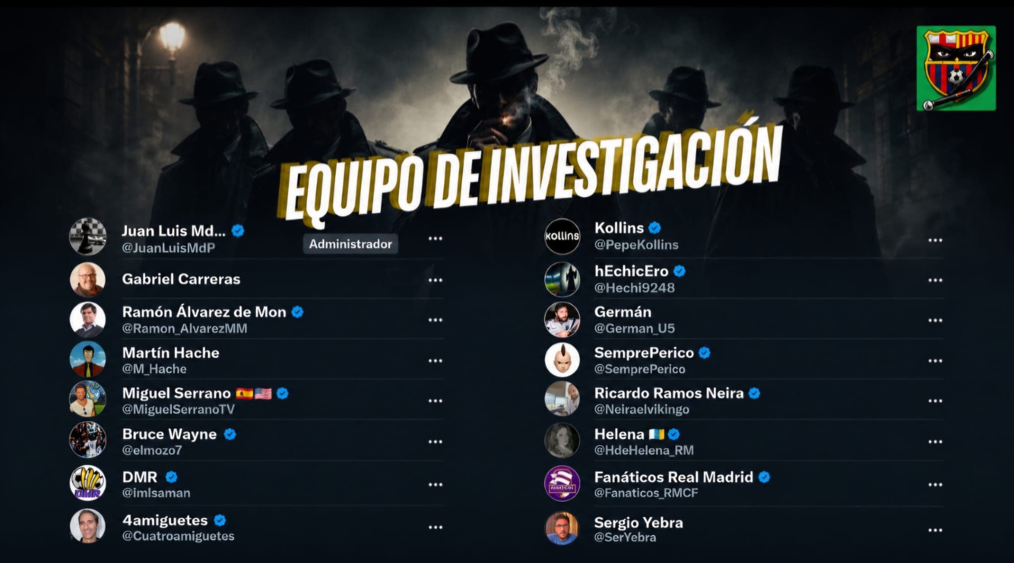 Equipo de investigación del proyecto NegreiraGate